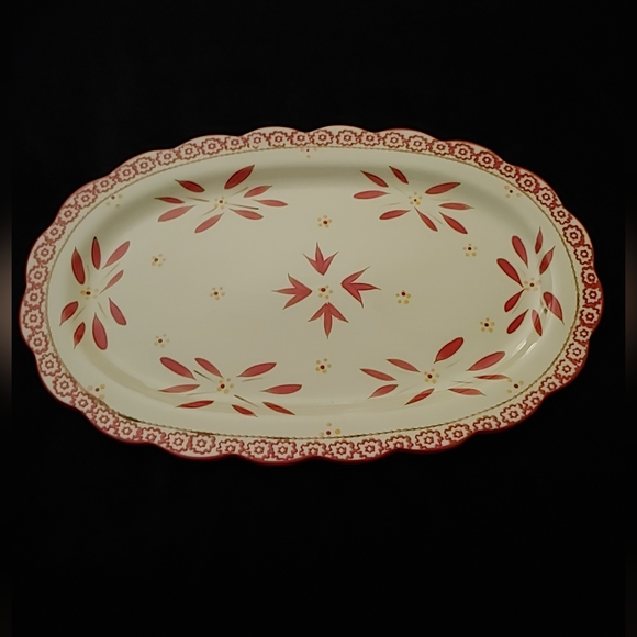 Temptations Old World Red Oval Platter - Picture 7 of 7